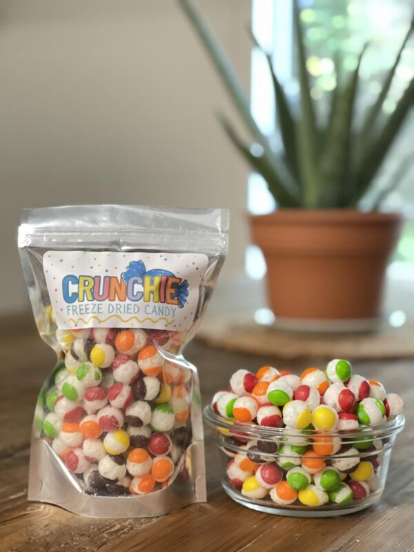 A bag of Rainbow Crunch Freeze Dried candy from Crunchie Freeze Dried Candy in Northwest Indiana